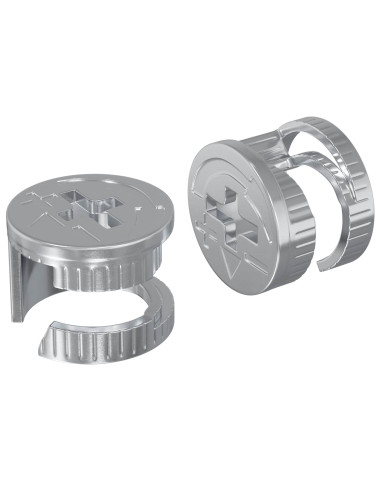 Dadi con bloccaggio a cam 2 pcs Argento 15 x 11,5 mm Acciaio