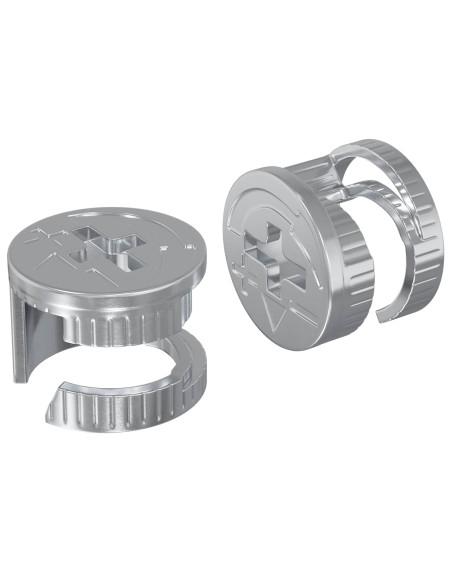 Dadi con bloccaggio a cam 2 pcs Argento 15 x 11,5 mm Acciaio