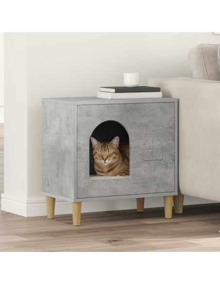 Casa per Gatti Calcestruzzo 51 x 30 x 52 cm Legno multistrato