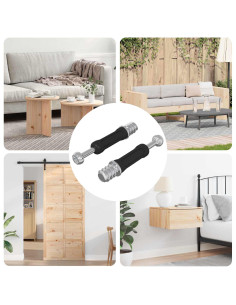 Vite per Blocco a Camma 2 pcs Argento e Nero M6 x 40 mm