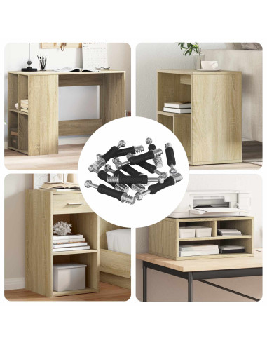 Viti per Blocco a Camma 12 pcs Argento e nero M6 x 40 mm