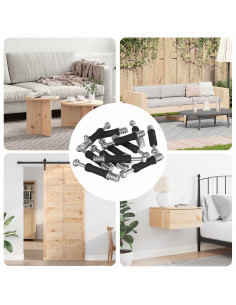 Viti per Blocco a Camma 5000 pcs Argento e nero Acciaio zincato