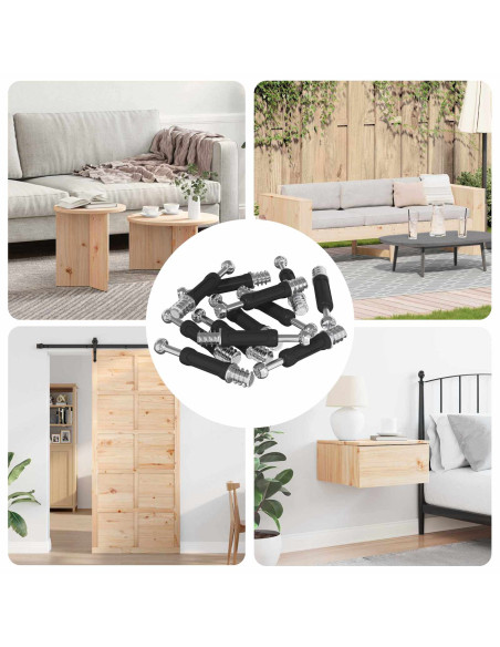 Viti per Blocco a Camma 5000 pcs Argento e nero Acciaio zincato