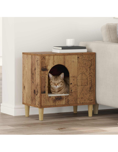 Casa per Gatti Legno vecchio 51 x 30 x 52 cm Legno multistrato