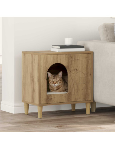 Casa per Gatti Rovere Artigianale 51 x 30 x 52 cm