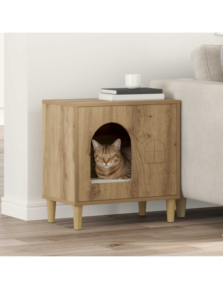 Casa per Gatti Rovere Artigianale 51 x 30 x 52 cm