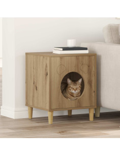 Casa per Gatti Rovere Artigianale 42,5 x 40 x 53 cm 2