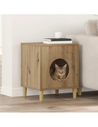 Casa per Gatti Rovere Artigianale 42,5 x 40 x 53 cm