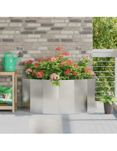 Fioriera Argento 120 x 60 x 50 cm Acciaio inossidabile