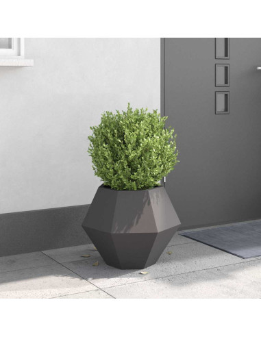 Fioriera Nero 50 x 50 x 40 cm Acciaio