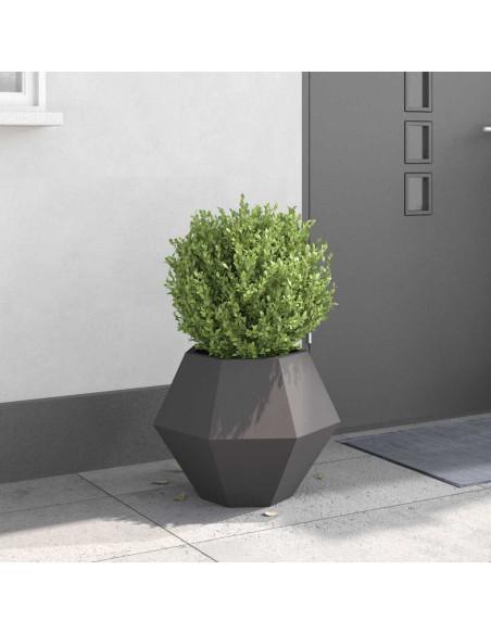 Fioriera Nero 50 x 50 x 40 cm Acciaio