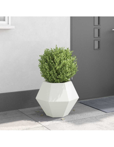 Fioriera Bianco 50 x 50 x 40 cm Acciaio