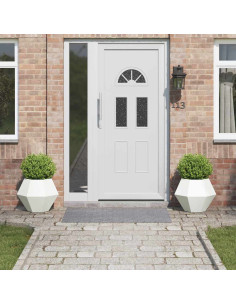 Fioriera 2 pcs Bianco 50 x 50 x 40 cm Acciaio