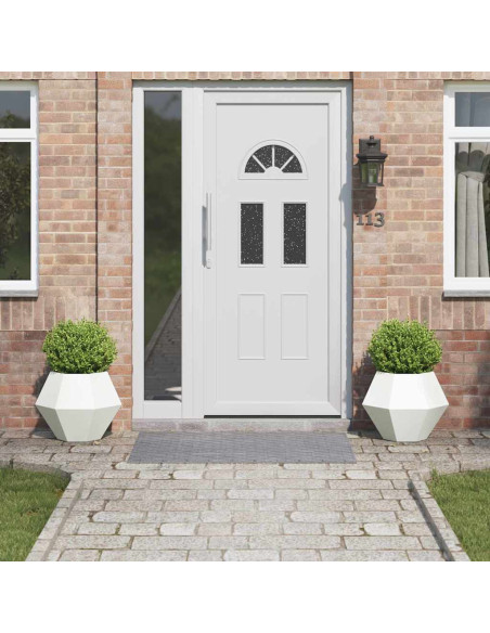 Fioriera 2 pcs Bianco 50 x 50 x 40 cm Acciaio