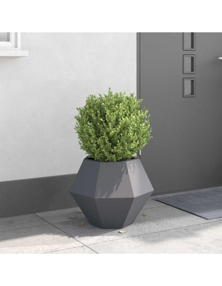 Fioriera Antracite 50 x 50 x 40 cm Acciaio
