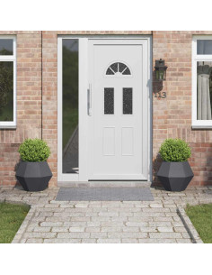 Fioriera 2 pcs Antracite 50 x 50 x 40 cm Acciaio