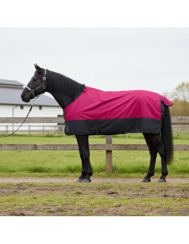 Coperta per Cavalli Rosa e Nero 115 cm Poliestere