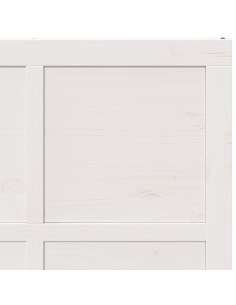 Porta del fienile Bianco 100 x 2,5 x 208 cm Pino massello