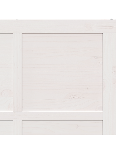 Porta del fienile Bianco 90 x 2,5 x 208 cm Pino massello