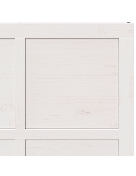 Porta del fienile Bianco 90 x 2,5 x 208 cm Pino massello