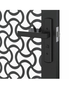 Porta in vetro Traforo Nero 76 x 3.5 x 201.5 cm Alluminio