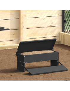 Mangiatore a Pedale per Pollo Nero 48,5 x 39,5 x 19 cm