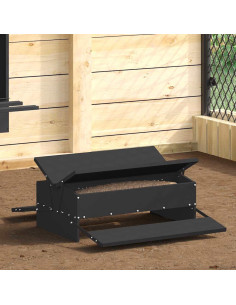 Mangiatore a Pedale per Pollo Nero 75 x 53 x 20,5 cm