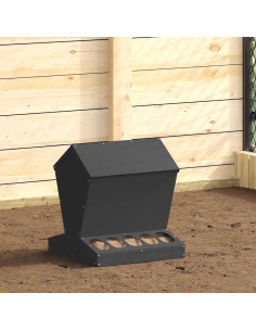 Feeder per pollo Nero 40 x 40 x 45 cm Acciaio laminato a freddo