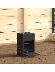 Mangiatore a Pedale per Pollo Nero 25 x 42 x 40 cm