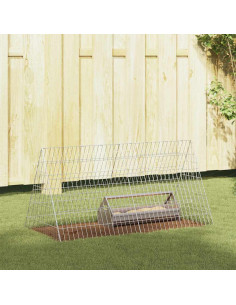 Gabbia per polli Argento 110 x 55 x 55 cm Acciaio zincato