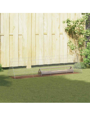 Gabbia per polli Argento 215 x 55 x 55 cm Acciaio zincato