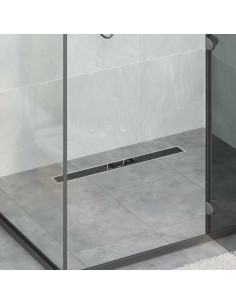 Scarico doccia con copertura in vetro e sifone a 360° 70 cm