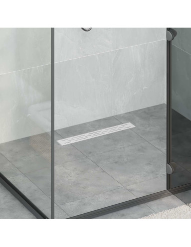 Scarico doccia con copertura in vetro e sifone a 360° 50 cm