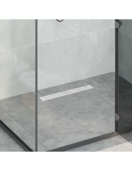 Scarico doccia con copertura in vetro e sifone a 360° 50 cm