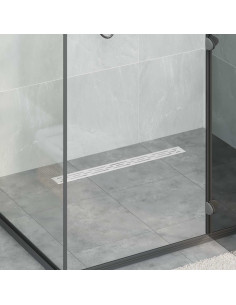 Scarico doccia con copertura in vetro e sifone a 360° 70 cm