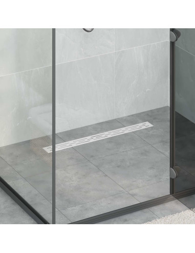 Scarico doccia con copertura in vetro e sifone a 360° 70 cm