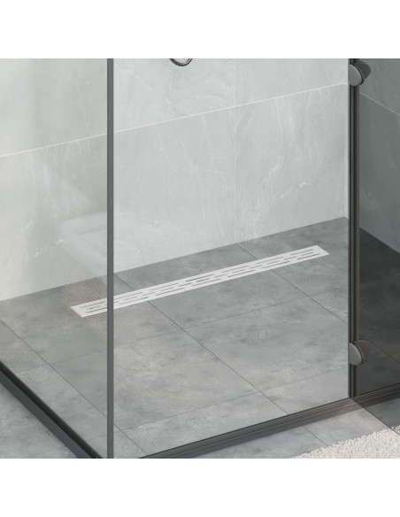 Scarico doccia con copertura in vetro e sifone a 360° 80 cm