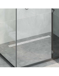 Scarico doccia con copertura in vetro e sifone a 360° 90 cm