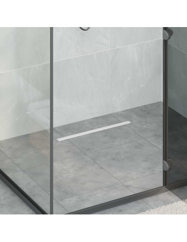 Scolascale per doccia a 360° con modello slim Argento 50 cm