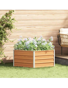 Letto rialzato da giardino Aspetto legno 129 x 129 x 45 cm