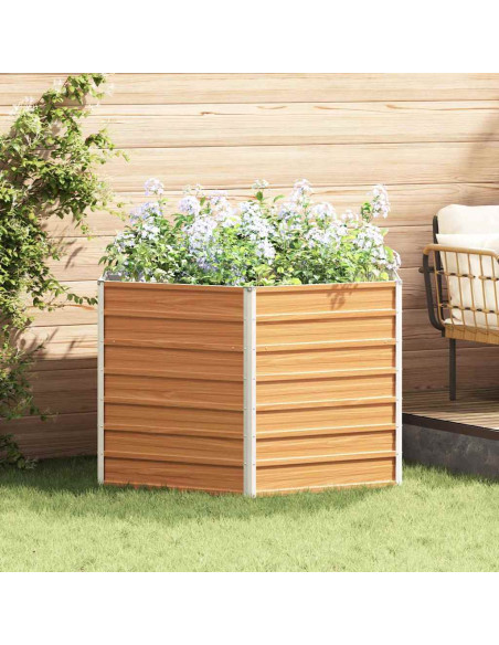 Letto rialzato da giardino Marrone Chiaro 129 x 129 x 77 cm