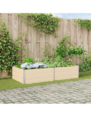 Fioriera Avorio 195 x 100 x 45 cm Acciaio zincato