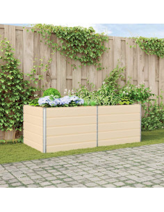 Fioriera Avorio 195 x 100 x 45 cm Acciaio zincato