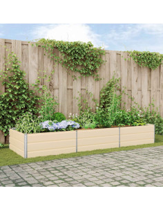 Fioriera Avorio 195 x 100 x 45 cm Acciaio zincato