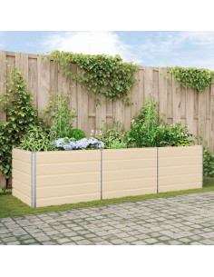 Fioriera Avorio 195 x 100 x 45 cm Acciaio zincato