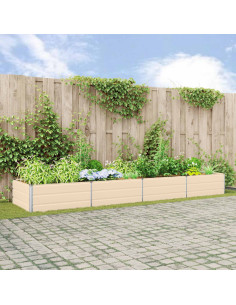 Fioriera Avorio 195 x 100 x 45 cm Acciaio zincato