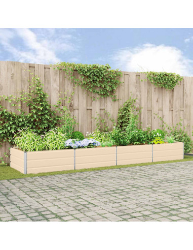 Fioriera Avorio 195 x 100 x 45 cm Acciaio zincato