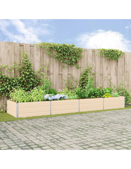 Fioriera Avorio 195 x 100 x 45 cm Acciaio zincato