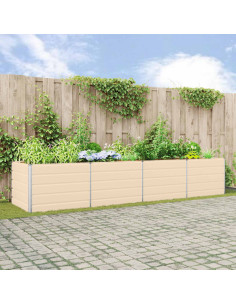 Fioriera Avorio 195 x 100 x 45 cm Acciaio zincato