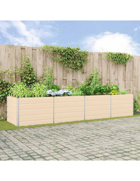 Fioriera Avorio 195 x 100 x 45 cm Acciaio zincato